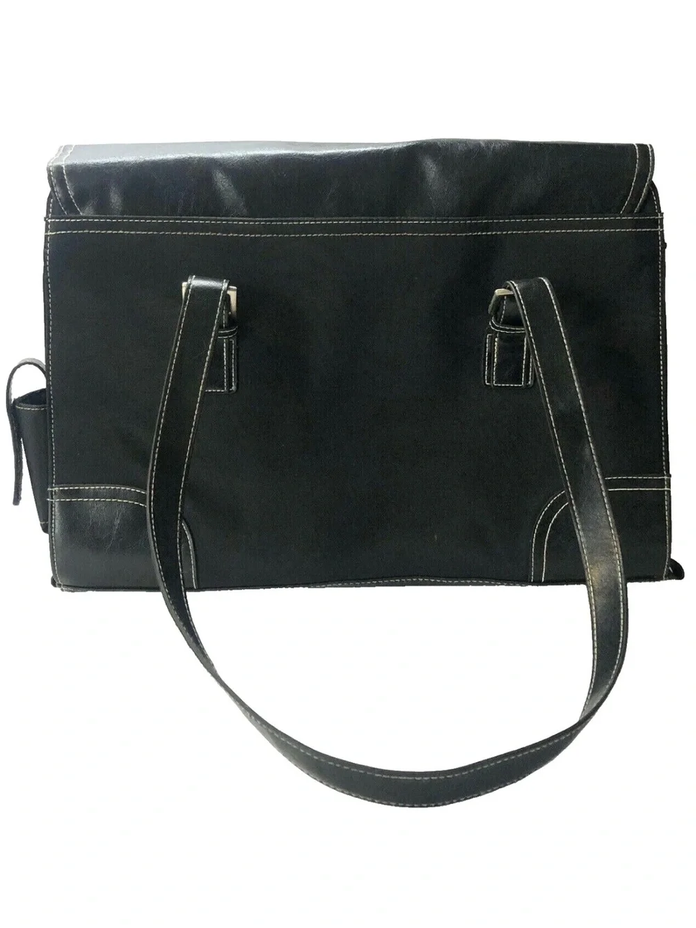 WORTHINGTON Women’s Black Faux Leather Laptop Business Bag.-Excellent Condition